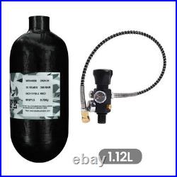 TUXING 4500PSI PCP Air Tank 1.12L Carbon Fiber HPA Paintball Tank with Valve TUXING 4500PSI PCP Air Tank 1.12L Carbon Fiber HPA Paintball Tank with Valve