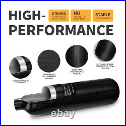 TUXING 4500PSI PCP Air Tank 1.1L Carbon Fiber HPA Tank with Dual Gauge Regulator