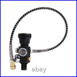 TUXING 4500PSI PCP Air Tank 1.1L Carbon Fiber HPA Tank with Dual Gauge Regulator