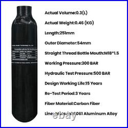 TUXING 4500Psi 0.3L/300cc Carbon Fiber HPA Tank Paintball Hunting for PCP TUXING 4500Psi 0.3L/300cc Carbon Fiber HPA Tank Paintball Hunting for PCP