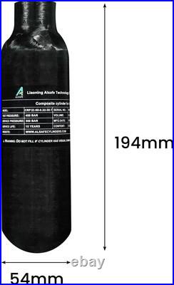 TUXING 4500Psi 13Cu in 220cc 0.22L Carbon Fiber Gas Cylinder, 0.22L, Black