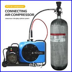 TUXING 4500Psi/300Bar Pcp Air Tank 9L Carbon Fiber HPA Tank with Luminous valve