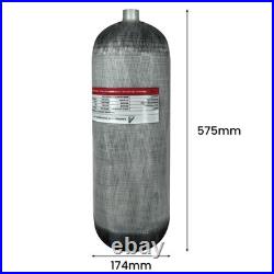 TUXING 4500Psi/300Bar Pcp Air Tank 9L Carbon Fiber HPA Tank with Luminous valve
