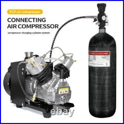 TUXING 4500Psi 6.8L PCP Carbon Fiber Scuba Air Tank with Dual pressure valve