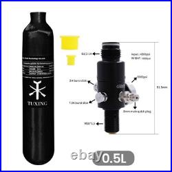 TUXING 4500Psi Carbon Fiber Air Cylinder 0.5L with Regulator ValveOutlet1800Psi