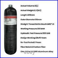 TUXING 4500Psi High Pressure Composite Cylinder, 3L PCP Air Tank, Scuba Tank