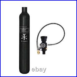 TUXING 4500Psi Pcp 0.37L/22Cu/370cc Carbon Fiber HPA Tank with Valve for Air Gun