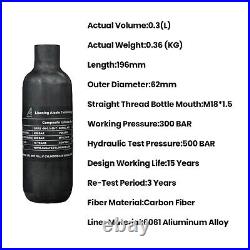 TUXING 4500Psi Pcp 0.3L 18Cu Carbon Fiber Tank with Valve Output Pressure 800psi