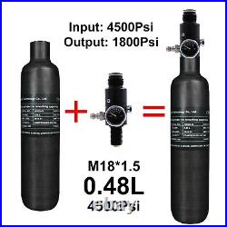 TUXING 4500Psi Pcp 0.48L/29Cu Carbon Fiber Tank with Valve (1800Psi) for Air Gun