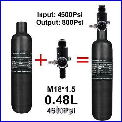 TUXING 4500Psi Pcp 0.48L/29Cu Carbon Fiber Tank with Valve (800Psi) for Air Gun