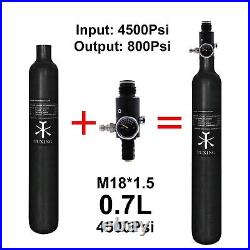 TUXING 4500Psi Pcp 0.7L Carbon Fiber Tank with Valve Output Pressure 800psi-M18