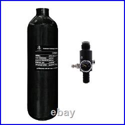 TUXING 4500Psi Pcp 1.1L/67Cu Carbon Fiber Tank with Valve Output Pressure 800psi