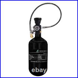 TUXING 2.5L Koolstofvezel HPA Luchttank 4500psi - Dual Gauge Valve Met Hogedruk Slang