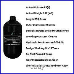 TUXING 4500Psi Pcp 1.5L 91Cu Carbon Fiber Tank with Valve Output Pressure1800psi