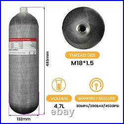 TUXING 4500Psi Pcp 4.7L 286Cu CE approved Carbon Fiber Tank for Air Gun M181.5