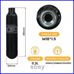 TUXING 4500Psi Pcp Air Tank 0.3L Carbon Fiber HPA Tank with Pcp Filling Station