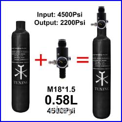 TUXING 4500Psi Pcp Air Tank 0.58L Carbon Fiber HPA Tank with Valve (2200psi) TUXING 4500Psi Pcp Air Tank 0.58L Carbon Fiber HPA Tank with Valve (2200psi)