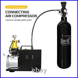 TUXING 4500Psi Pcp Air Tank 1.1L 67Cu in 1100cc Carbon Fiber HPA Tank for Rifle