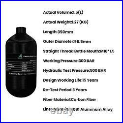 TUXING 4500Psi Pcp Air Tank 1.5L 91Cu Carbon Fiber Paintball Tank with Valve TUXING 4500Psi Pcp Air Tank 1.5L 91Cu Carbon Fiber Paintball Tank with Valve