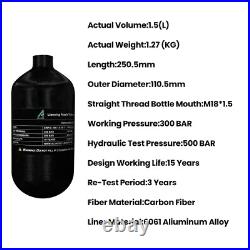 TUXING 4500Psi Pcp Air Tank 1.5L 91Cu Carbon Fiber Tank with Valve Output800psi TUXING 4500Psi Pcp Air Tank 1.5L 91Cu Carbon Fiber Tank with Valve Output800psi