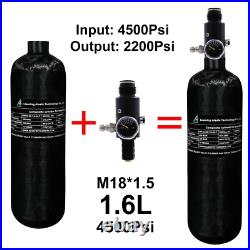 TUXING 4500Psi Pcp Air Tank 1.6L 97Cu Carbon Fiber Tank with regulator(2200psi) TUXING 4500Psi Pcp Air Tank 1.6L 97Cu Carbon Fiber Tank with regulator(2200psi)