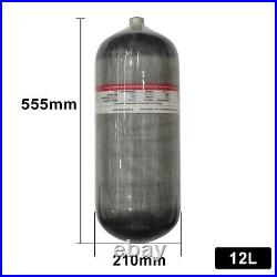 TUXING 4500Psi Pcp Air Tank 12L Carbon Fiber HPA Tank for Air Gun M181.5