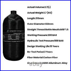 TUXING 4500Psi Pcp Air Tank 2.7L 164Cu Carbon Fiber Tank with valve for Air Gun