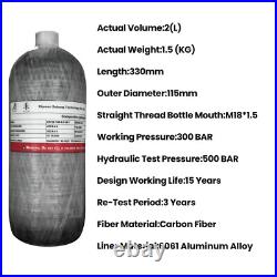 TUXING 4500Psi Pcp Air Tank 2L Carbon Fiber Scuba HPA Tank Diving Tank M181.5 TUXING 4500Psi Pcp Air Tank 2L Carbon Fiber Scuba HPA Tank Diving Tank M181.5