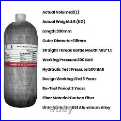 TUXING 4500Psi Pcp Carbon Fiber HPA Air Tank 2L with Filling Station M181.5 TUXING 4500Psi Pcp Carbon Fiber HPA Air Tank 2L with Filling Station M181.5