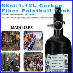 TUXING 4500Psi Pcp Tank 1.12L Carbon Fiber HPA Tank with Valve (Output1800psi) TUXING 4500Psi Pcp Tank 1.12L Carbon Fiber HPA Tank with Valve (Output1800psi)