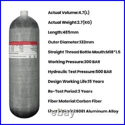 TUXING 4500Psi Pcp Tank Carbon Fiber HPA Tank 4.7L with Filling Station M181.5 TUXING 4500Psi Pcp Tank Carbon Fiber HPA Tank 4.7L with Filling Station M181.5