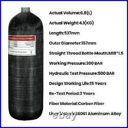 TUXING 4500Psi Scuba Tank Carbon Fiber HPA Tank 6.8L Air Tank for Diving M181.5 TUXING 4500Psi Scuba Tank Carbon Fiber HPA Tank 6.8L Air Tank for Diving M181.5