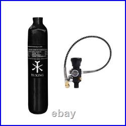 TUXING 4500psi PCP Air Tank, 0.5L Carbon Fiber HPA Tank with Dual Gauge Regulator TUXING 4500psi PCP Air Tank, 0.5L Carbon Fiber HPA Tank with Dual Gauge Regulator