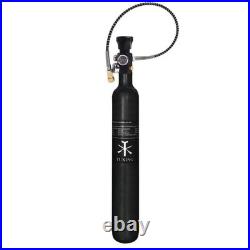 TUXING 4500psi PCP Air Tank, 0.7L Carbon Fiber HPA Tank with Dual Gauge Regulator