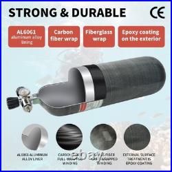 TUXING 6.8L PCP Air Cylinder 4500psi Carbon Fibre Air Tank- M18 Valve, 3 Choices