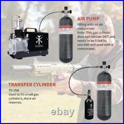 TUXING 6.8L PCP Air Cylinder 4500psi Carbon Fibre Air Tank- M18 Valve, 3 Choices