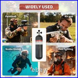 TUXING 6.8L PCP Air Cylinder 4500psi Carbon Fibre Air Tank- M18 Valve, 3 Choices