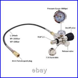 TUXING 6.8L PCP Air Cylinder 4500psi Carbon Fibre Air Tank- M18 Valve, 3 Choices