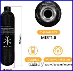 TUXING Carbon Fiber HPA Paintball Tank Air System, 0.42L, 4500psi Fiber TUXING Carbon Fiber HPA Paintball Tank Air System, 0.42L, 4500psi Fiber