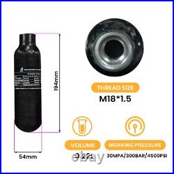 TUXING Pcp Air Tank 4500Psi 0.22L 13Cu in 220cc Carbon Fiber HPA Tank with Valve