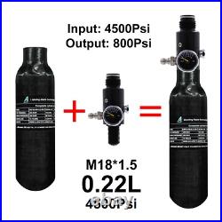 TUXING Pcp Air Tank 4500Psi 0.22L/13ci Carbon Fiber HPA Tank with Valve(800psi) TUXING Pcp Air Tank 4500Psi 0.22L/13ci Carbon Fiber HPA Tank with Valve(800psi)