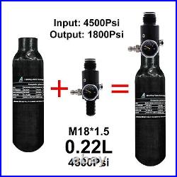TUXING Pcp Air Tank 4500Psi 0.22L Carbon Fiber Tank with Valve(Output1800psi) TUXING Pcp Air Tank 4500Psi 0.22L Carbon Fiber Tank with Valve(Output1800psi)