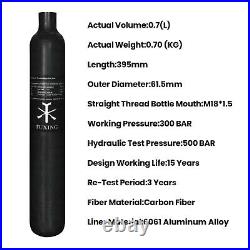 TUXING Pcp Air Tank 4500Psi 0.7L Carbon Fiber HPA Tank with Valve(Output800psi) TUXING Pcp Air Tank 4500Psi 0.7L Carbon Fiber HPA Tank with Valve(Output800psi)