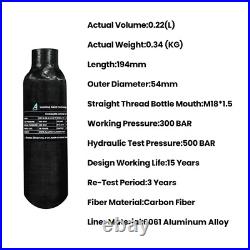 TUXING Pcp Tank 4500Psi 0.22L Carbon Fiber Tank with Valve (2200psi) for Air Gun TUXING Pcp Tank 4500Psi 0.22L Carbon Fiber Tank with Valve (2200psi) for Air Gun