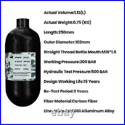 TUXING Pcp Tank 4500Psi 1.12L Carbon Fiber HPA Tank with Valve (Output800psi) TUXING Pcp Tank 4500Psi 1.12L Carbon Fiber HPA Tank with Valve (Output800psi)