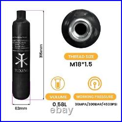TUXING pcp Air Tank 4500psi 0.58L Carbon Fiber Tank with Dual Gauge Regulator TUXING pcp Air Tank 4500psi 0.58L Carbon Fiber Tank with Dual Gauge Regulator