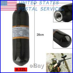 Thread M18x1.5 4500Psi High Compressed Mini 0.22L CE Air Tank Carbon Fiber Black