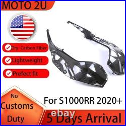 US Stock 3K Dry Carbon Fiber Tank Side Fairings For BMW S1000RR M1000RR