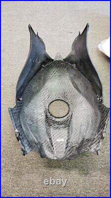 USED 2007 2012 Honda CBR600RR Tank Cover with Side Tank Panels Carbon Fiber 1x1