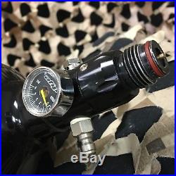 USED Dye Throttle Carbon Fiber Compressed Air Paintball Tank Black 68/4500